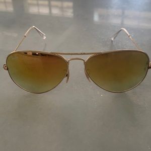 Used Ray Ban Aviator Large metal sunglasses